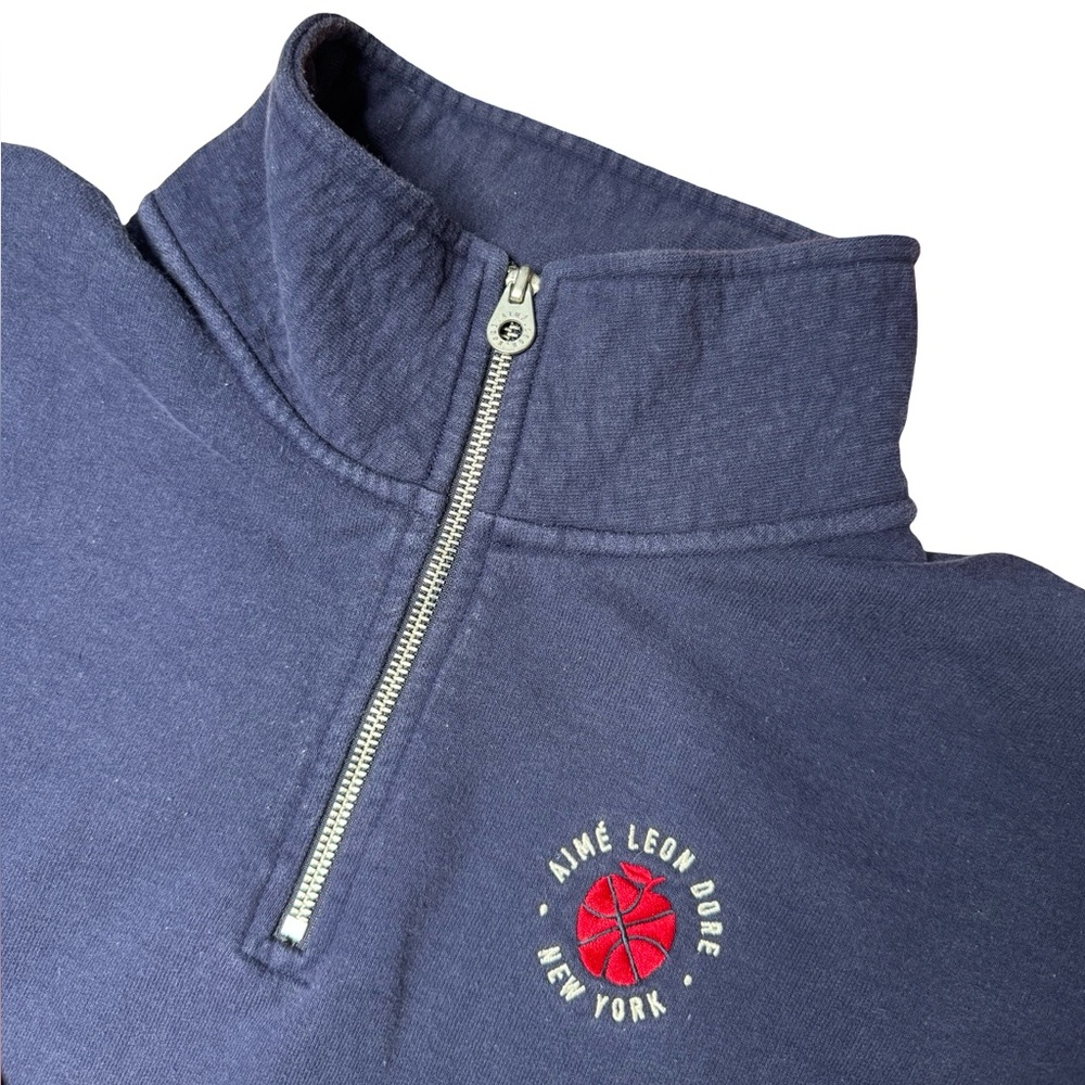 aimé leon dore x New Balance | 20 Oz Quarter Zip Pullover Evening Blue XL SS2021 - Picture 3 of 8